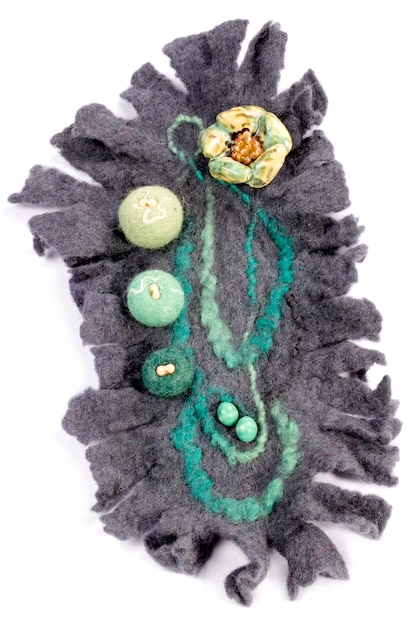 kompozycja haftowanych próbek